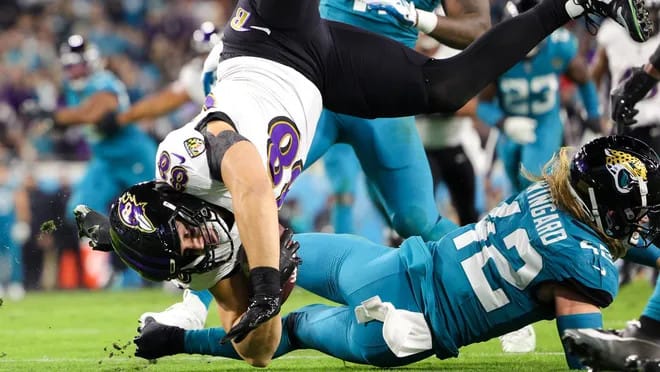 Charlie Kolar caught his second pass of the season against the Jacksonville Jaguars.